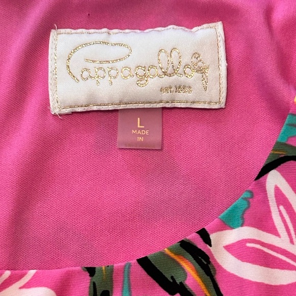 Papagallo Sleeveless Swing Dress Citrus Print Size Large Flowy A Line EUC - Picture 9 of 12